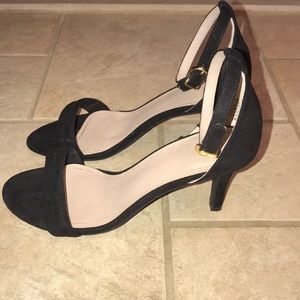 Black strappy heels